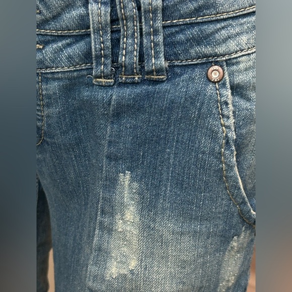 Zara Denim Rules By TRF Y2K Button Fly Low Rise Moto Zip Ankle Women Size 6 EUC! - Picture 7 of 11
